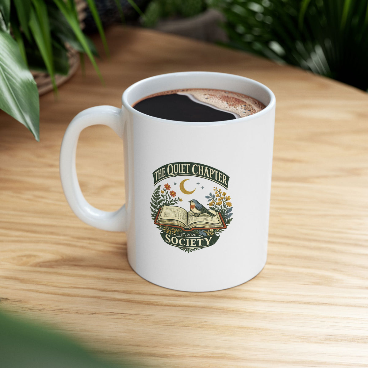 Quiet Chapter Society Mug – Vintage Reading Club Coffee Cup - Mug - Image 3