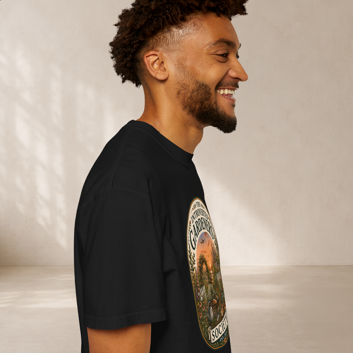 Gardeners Society T-Shirt — "Introverted Gardeners Society" Vintage Plant Lover Tee - T-Shirt - Image 9