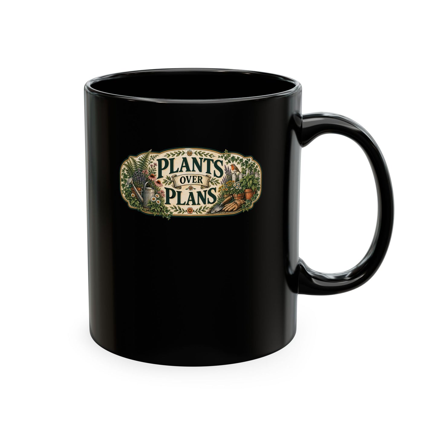 Gardener's Society Ceramic Mug — Introverted Gardeners Vintage Emblem