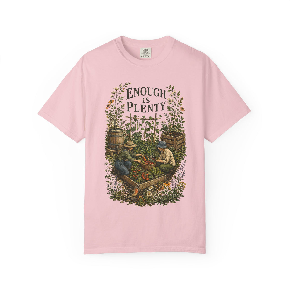 Enough Is Plenty Unisex T-Shirt — Vintage Garden & Harvest Graphic Tee - T-Shirt - Image 8