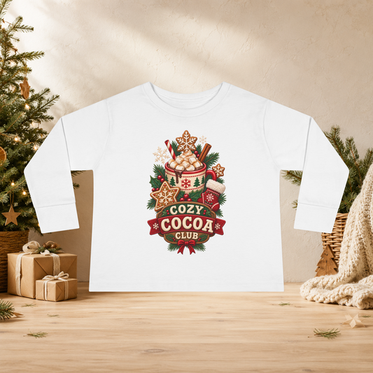 Cozy Cocoa Club Toddler Christmas Long Sleeve Shirt - Kids clothes - Image 2