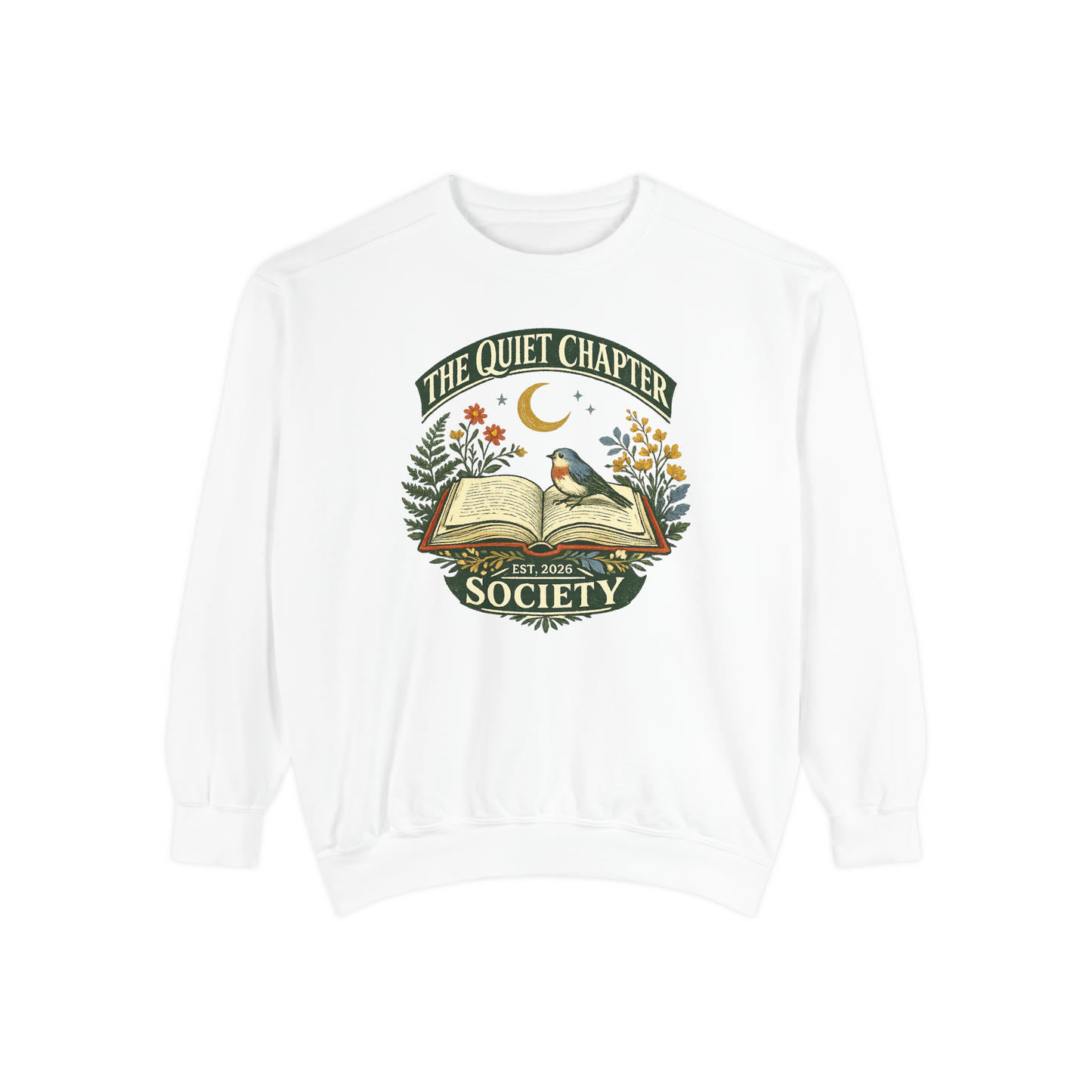 The Quiet Chapter Society Sweatshirt — Cozy Book Lover Crewneck