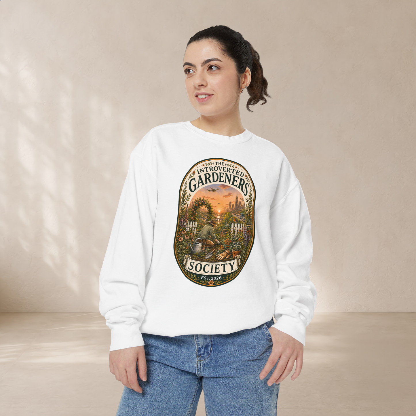 Introverted Gardeners Society Sweatshirt — Vintage Botanical Crewneck