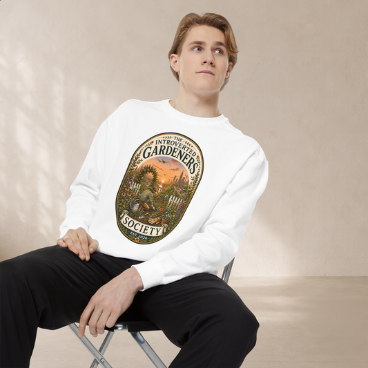 Introverted Gardeners Society Sweatshirt — Vintage Botanical Crewneck - Sweatshirt - Image 2