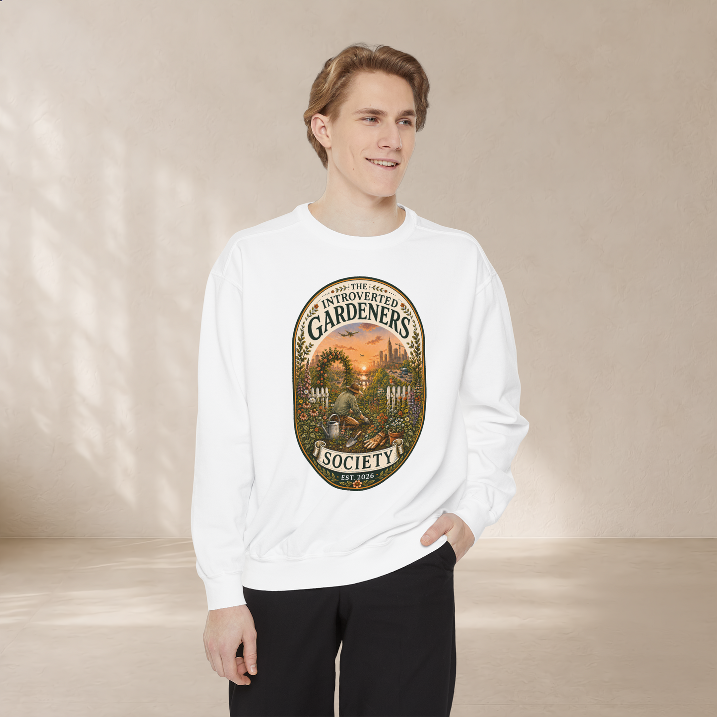 Introverted Gardeners Society Sweatshirt — Vintage Botanical Crewneck