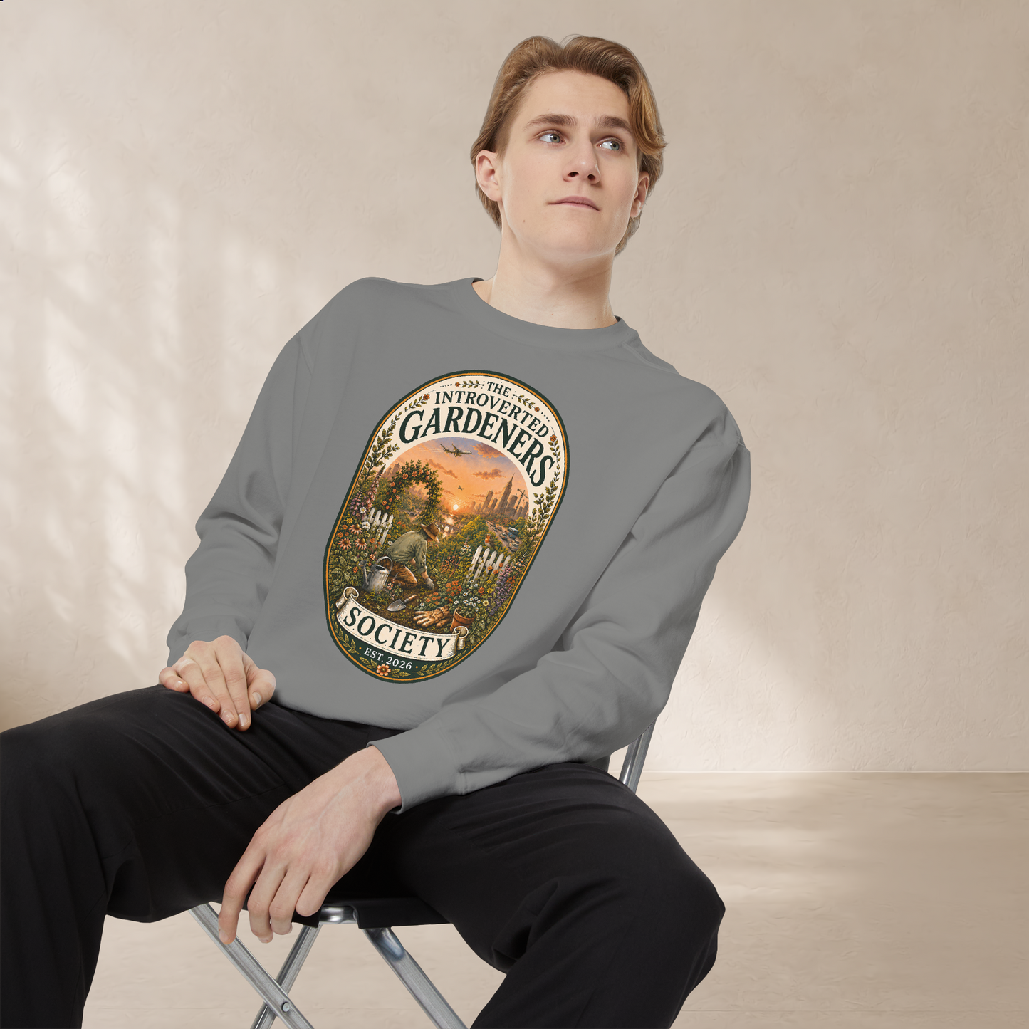 Introverted Gardeners Society Sweatshirt — Vintage Botanical Crewneck