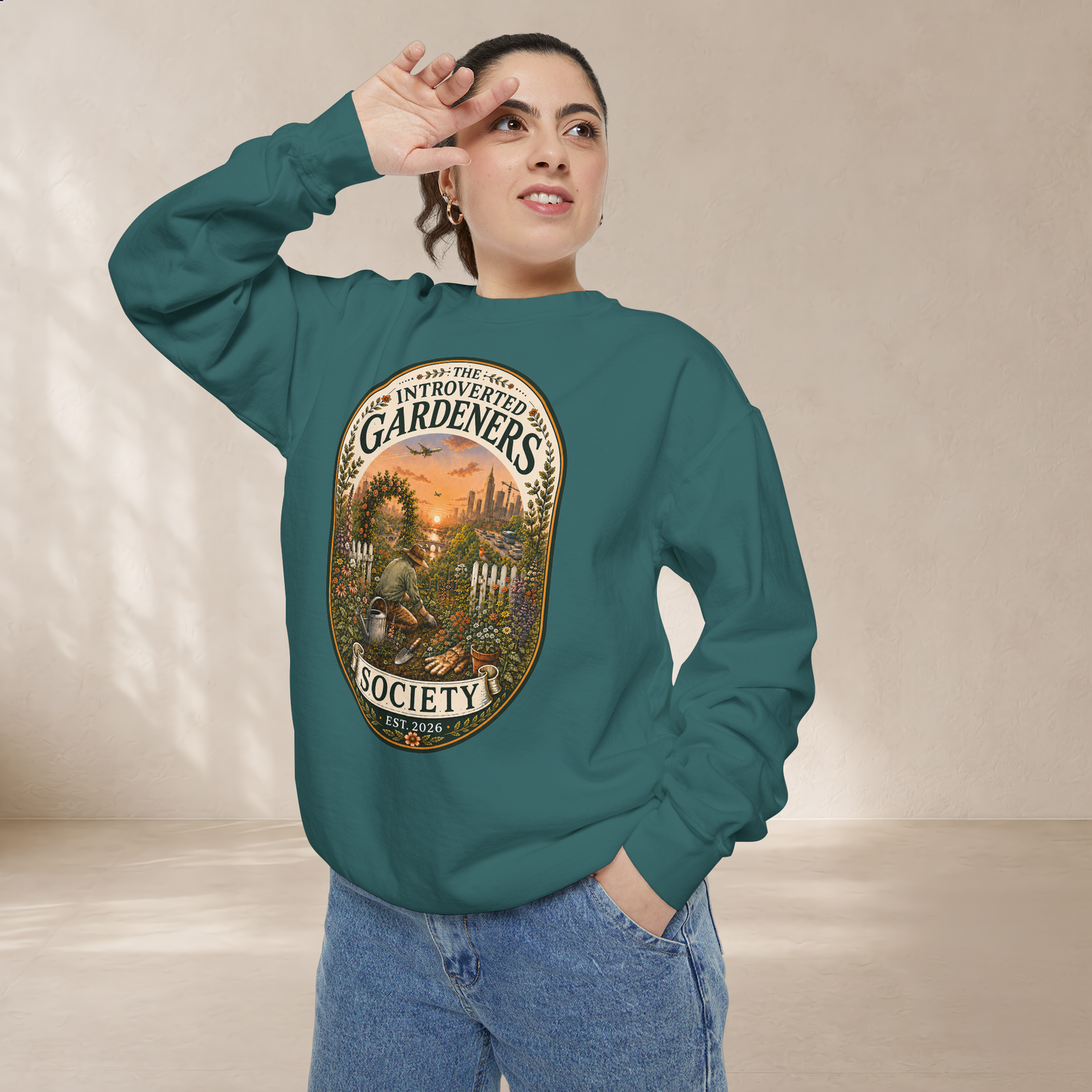 Introverted Gardeners Society Sweatshirt — Vintage Botanical Crewneck