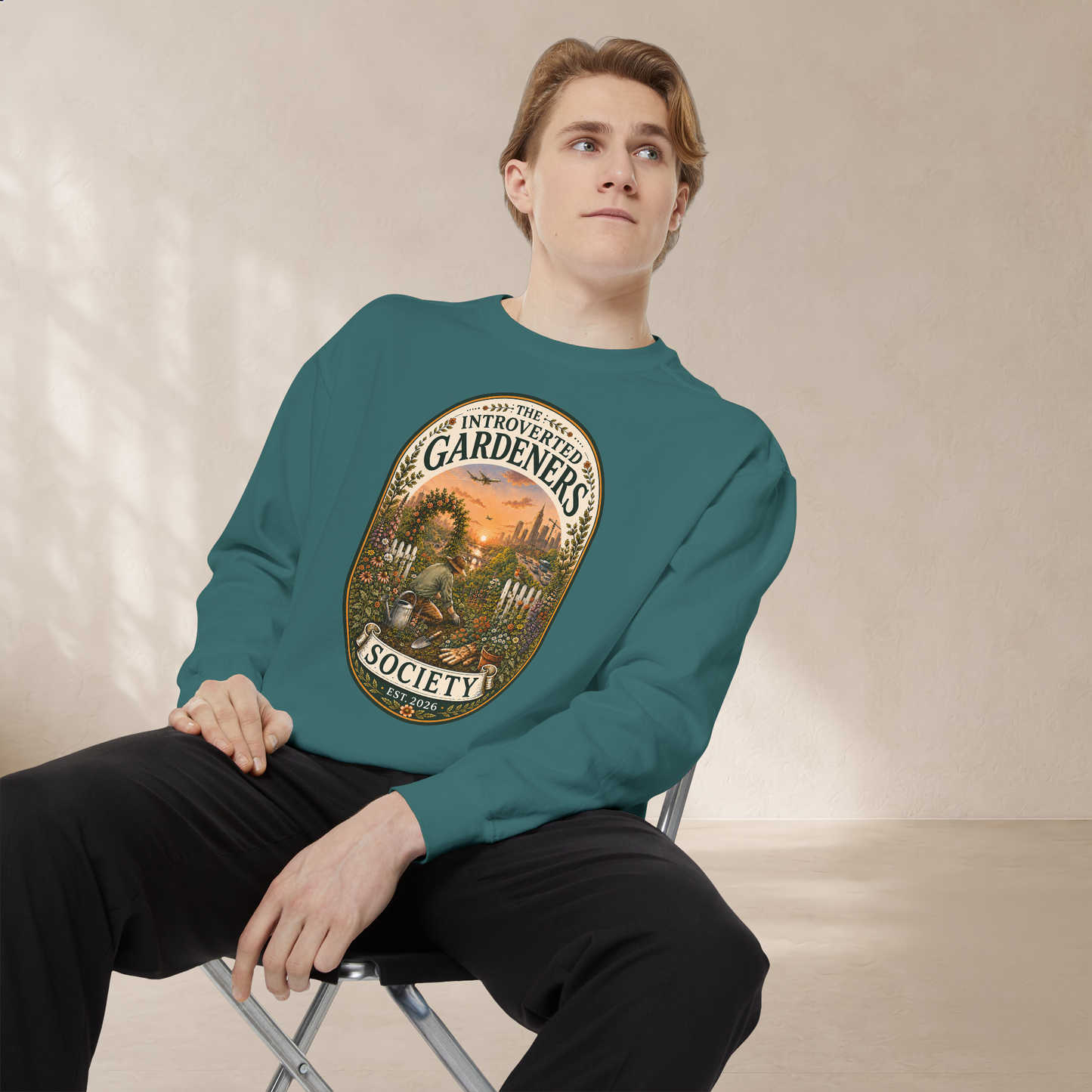 Introverted Gardeners Society Sweatshirt — Vintage Botanical Crewneck