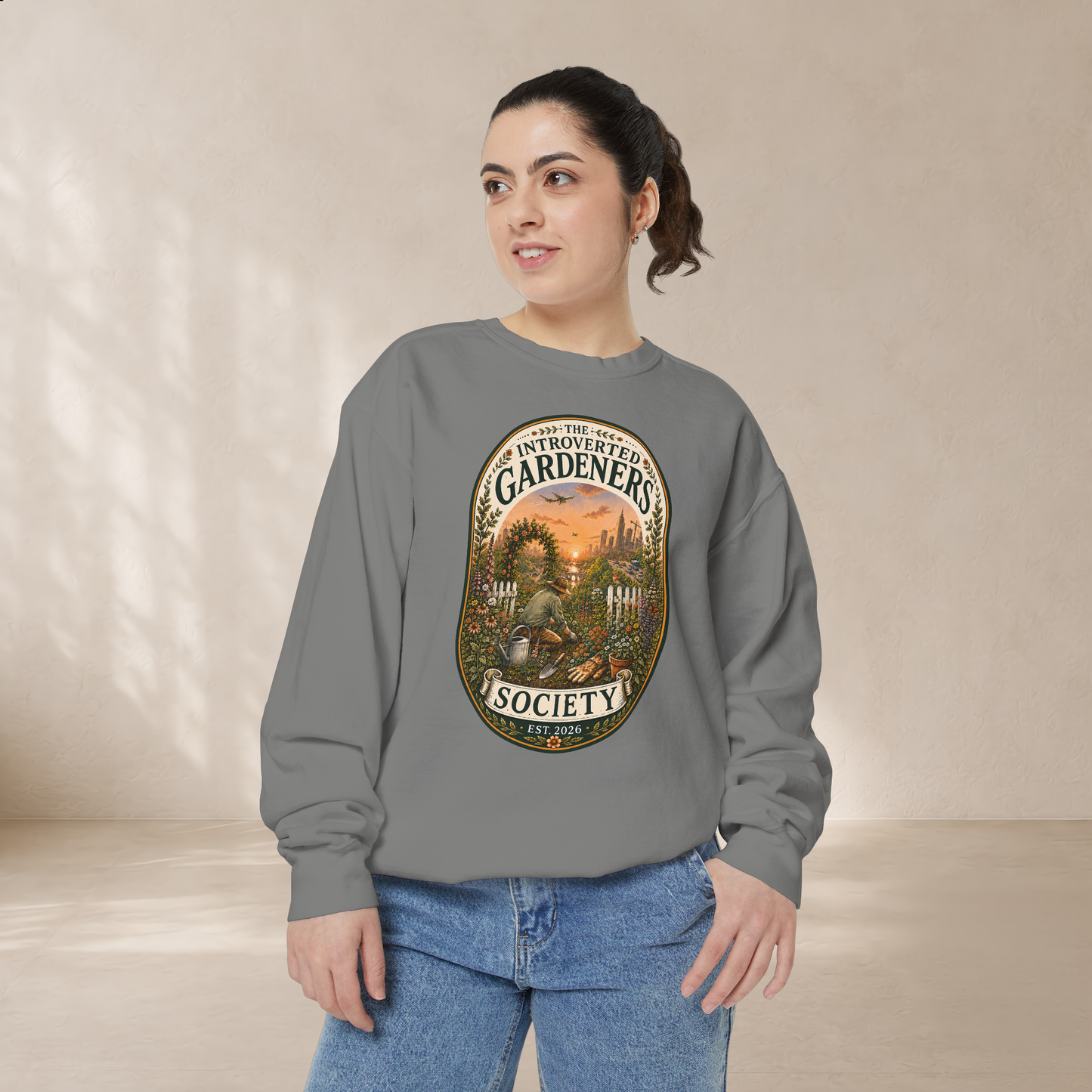 Introverted Gardeners Society Sweatshirt — Vintage Botanical Crewneck