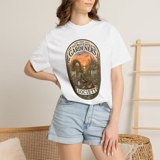 Gardeners Society T-Shirt — "Introverted Gardeners Society" Vintage Plant Lover Tee