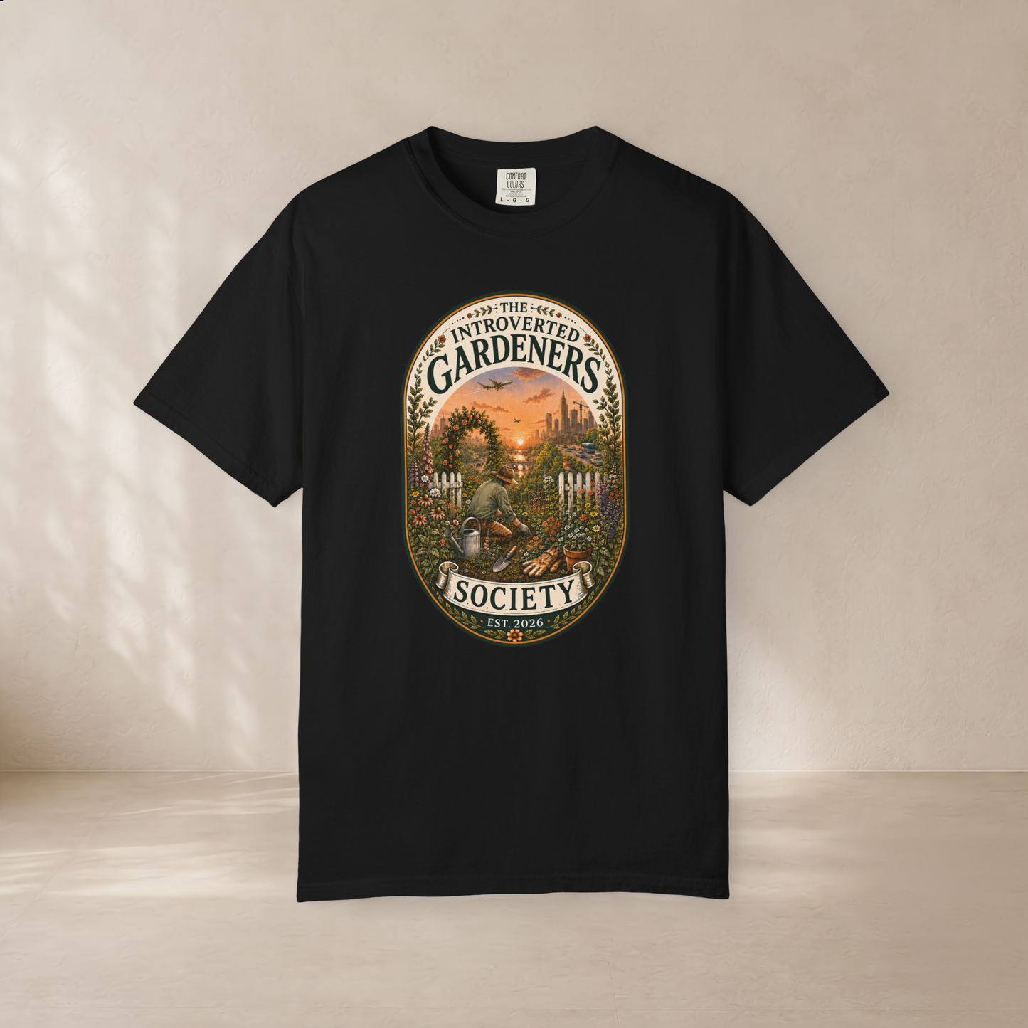 Gardeners Society T-Shirt — "Introverted Gardeners Society" Vintage Plant Lover Tee