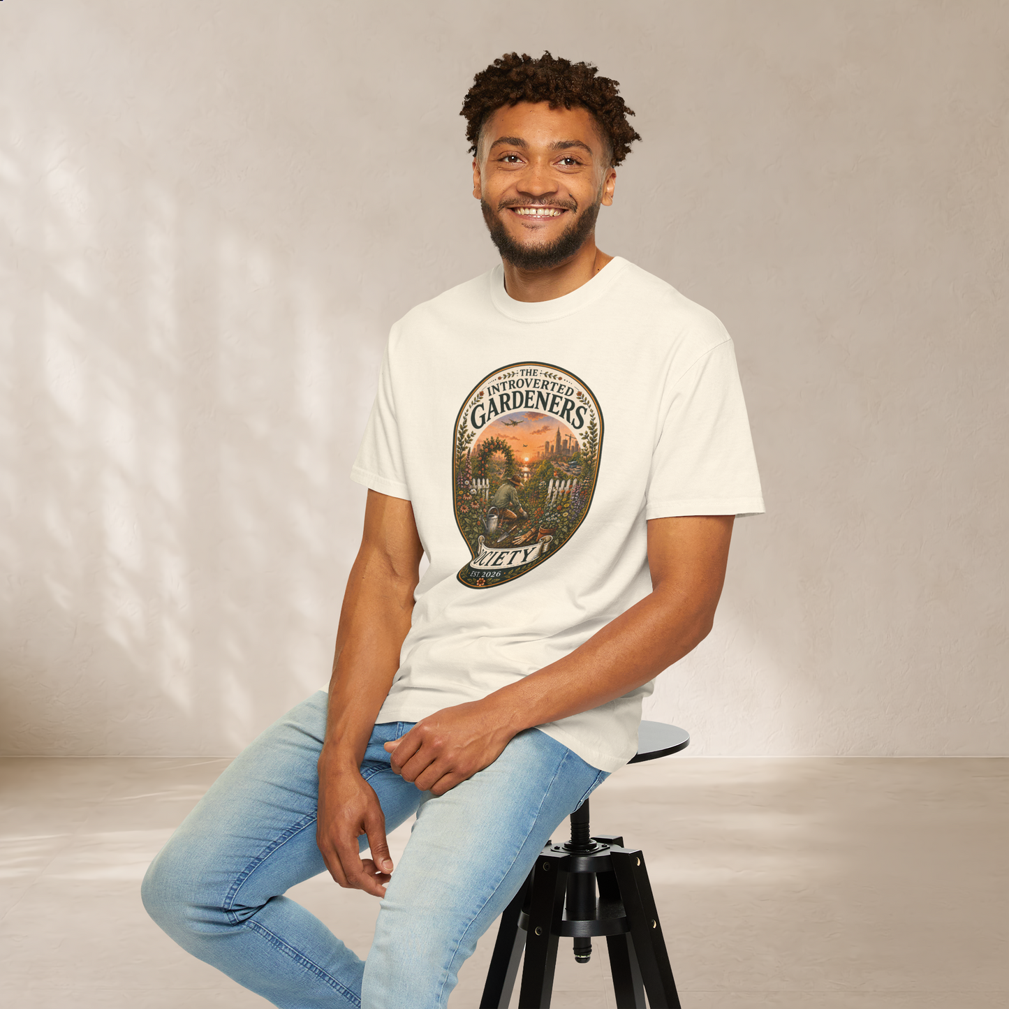 Gardeners Society T-Shirt — "Introverted Gardeners Society" Vintage Plant Lover Tee