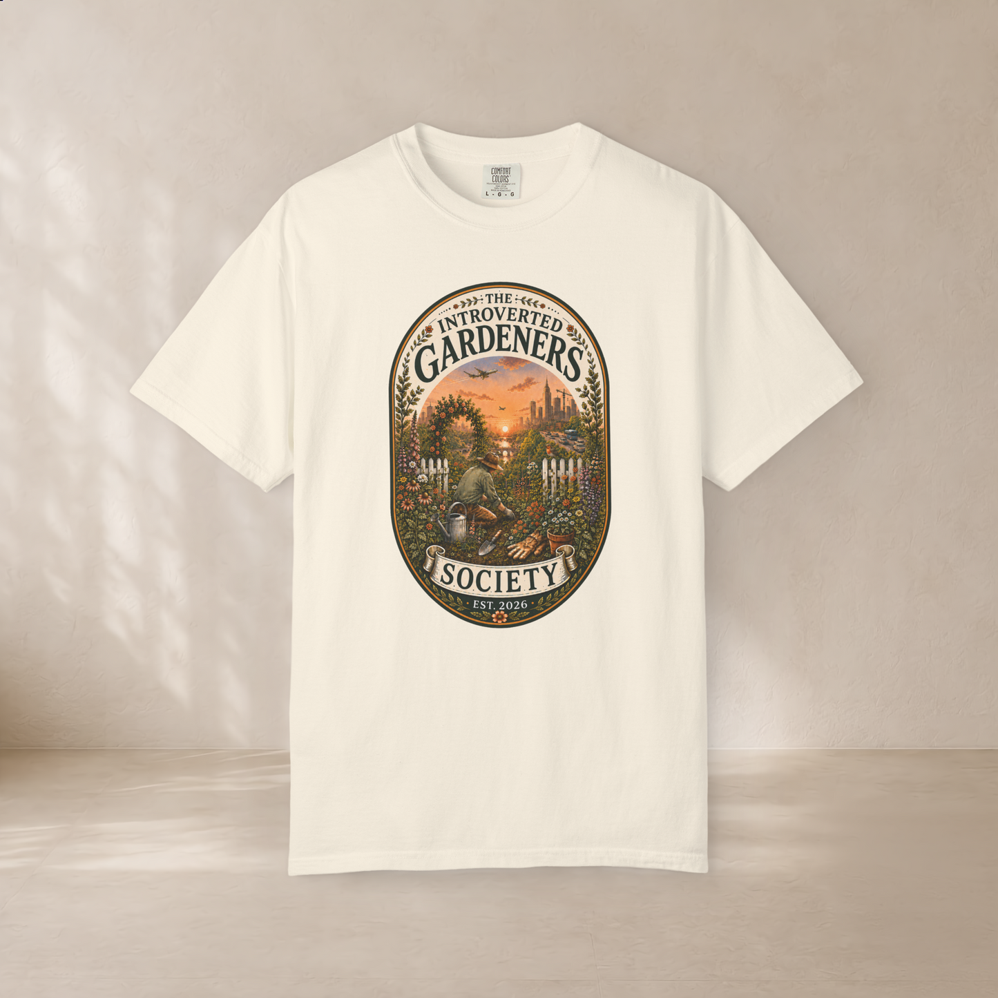 Gardeners Society T-Shirt — "Introverted Gardeners Society" Vintage Plant Lover Tee