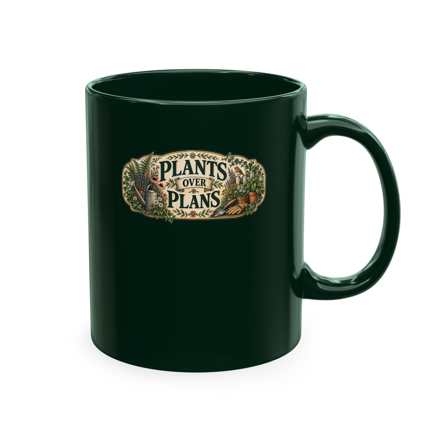 Gardener's Society Ceramic Mug — Introverted Gardeners Vintage Emblem