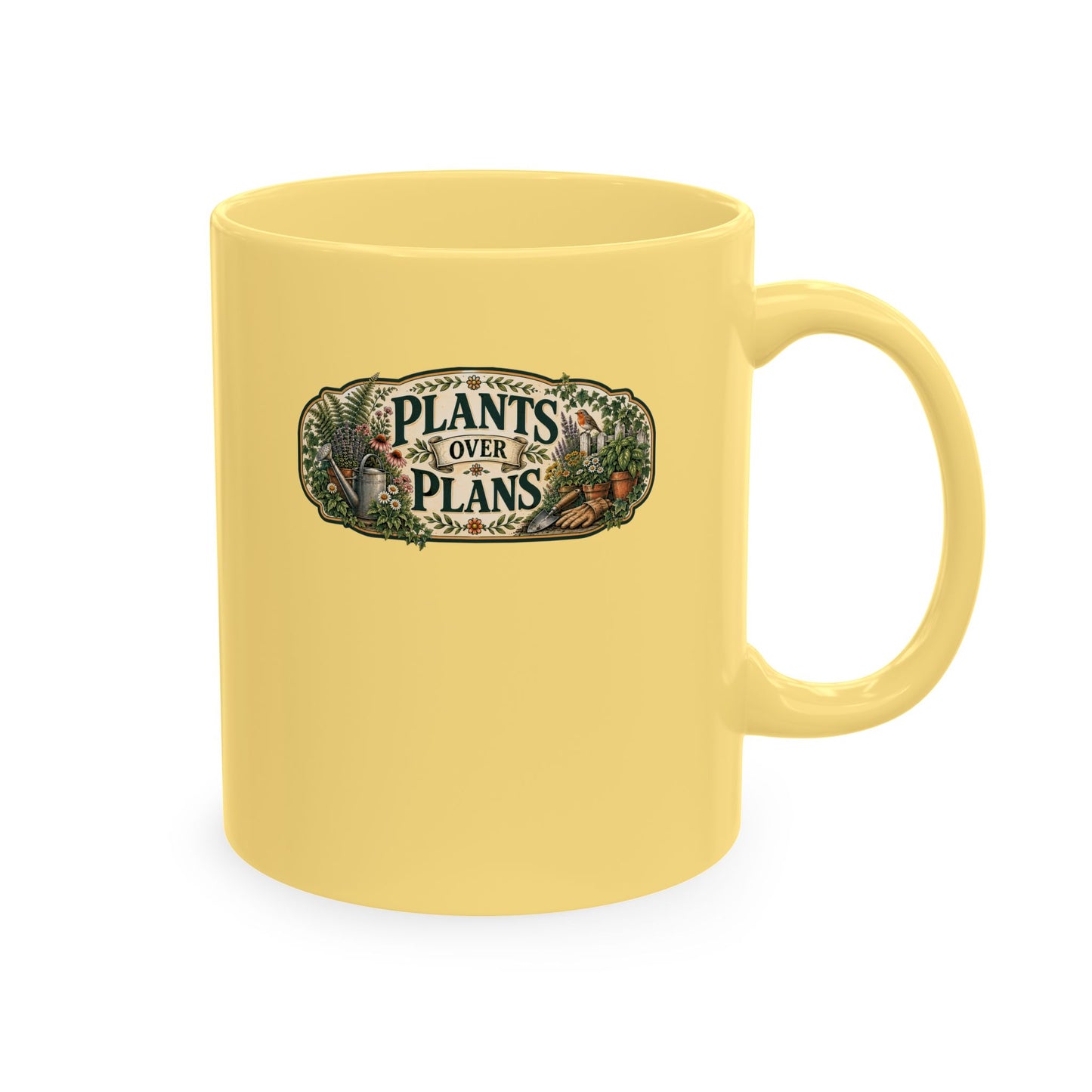Gardener's Society Ceramic Mug — Introverted Gardeners Vintage Emblem