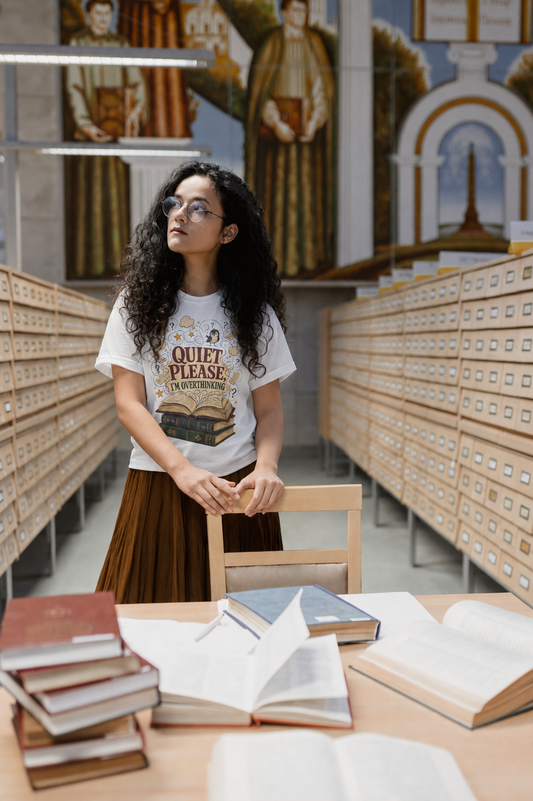 Quiet Please I'm Overthinking Book Lover T-Shirt