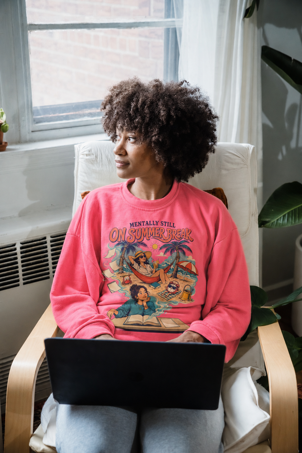 Back To School Collection – Crewneck Unisex Sweatshirt — "Mentally Still On Summer Break"