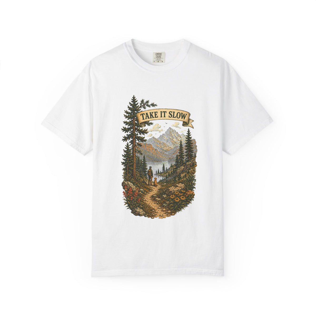 Take It Slow T-Shirt — Vintage Mountain Hiking Tee - T-Shirt - Image 4