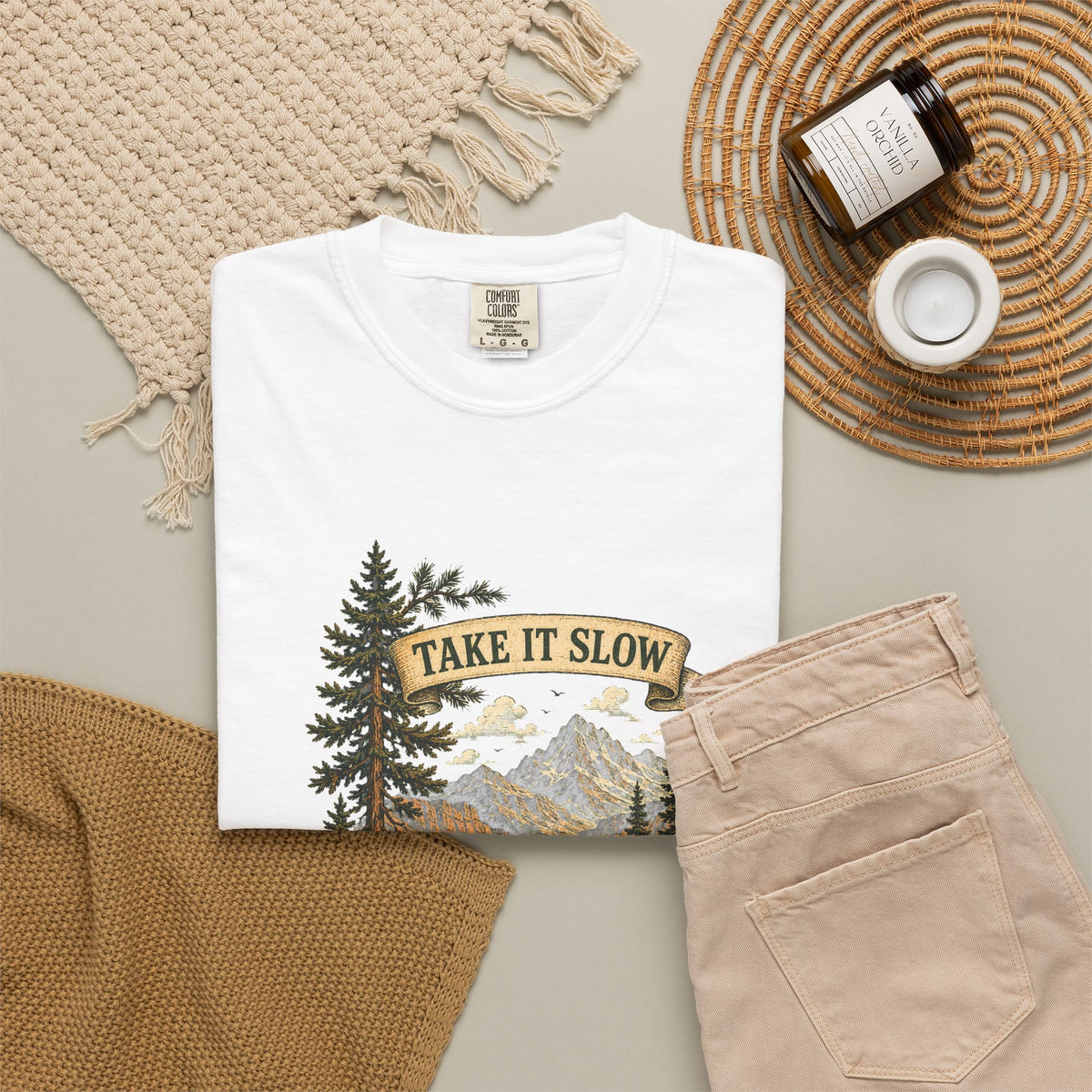 Take It Slow T-Shirt — Vintage Mountain Hiking Tee - T-Shirt - Image 5