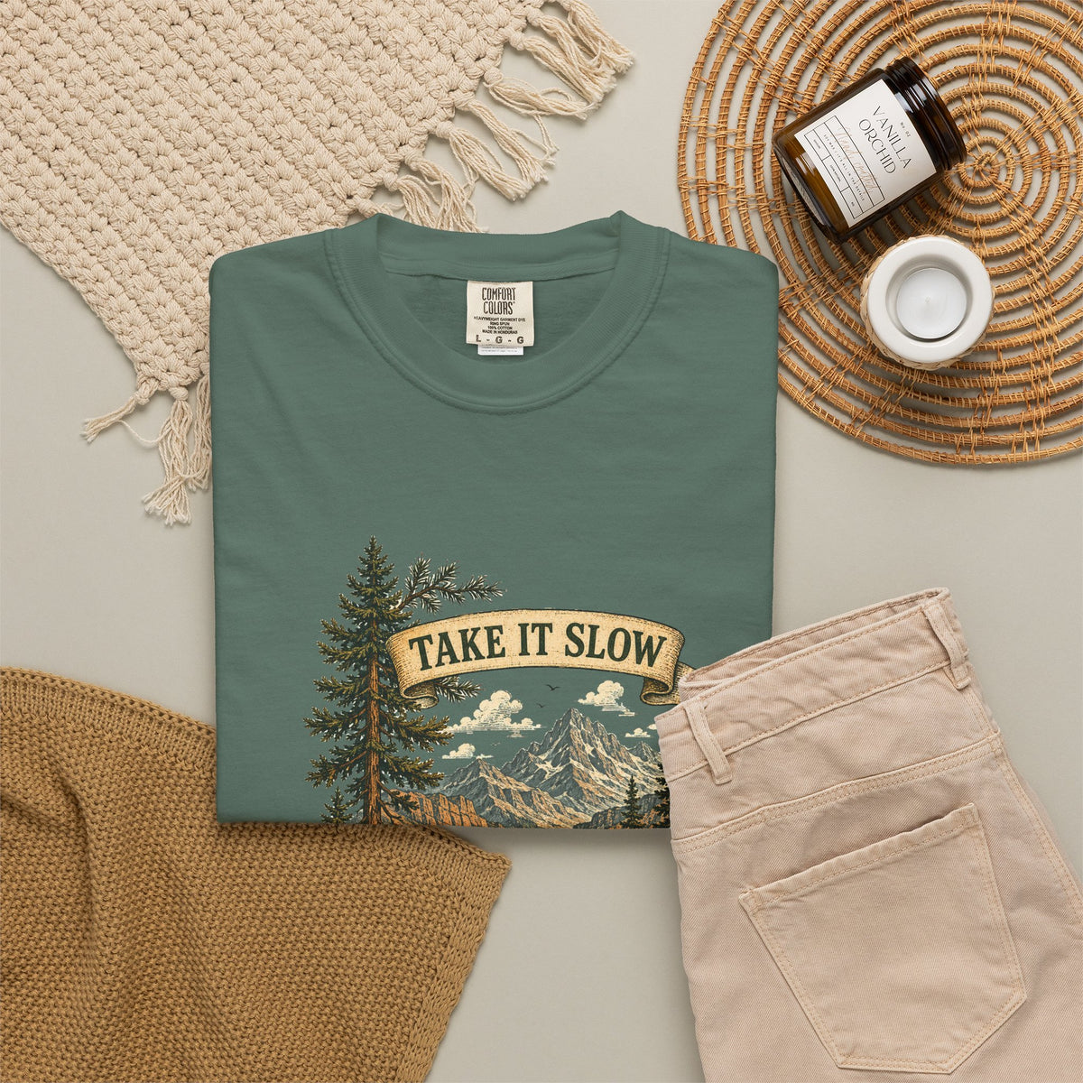 Take It Slow T-Shirt — Vintage Mountain Hiking Tee - T-Shirt - Image 6