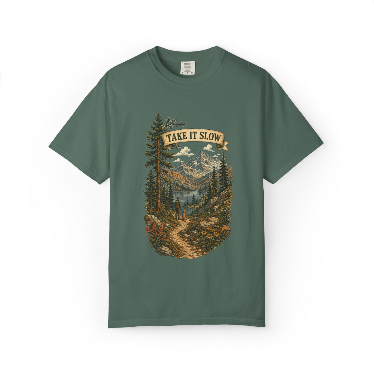 Take It Slow T-Shirt — Vintage Mountain Hiking Tee - T-Shirt - Image 7