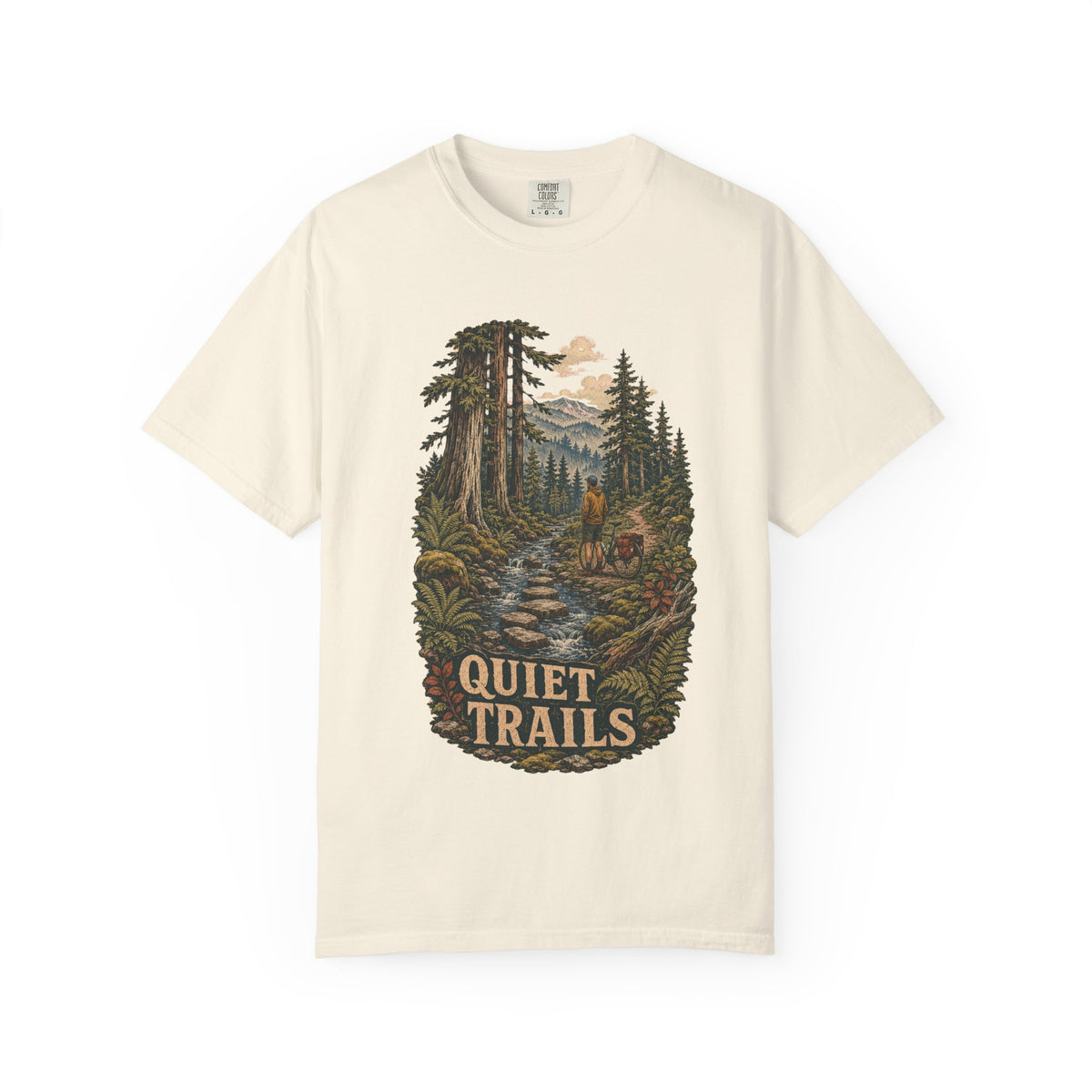 Quiet Trails T-Shirt — Vintage Mountain Hiking Tee - T-Shirt - Image 6