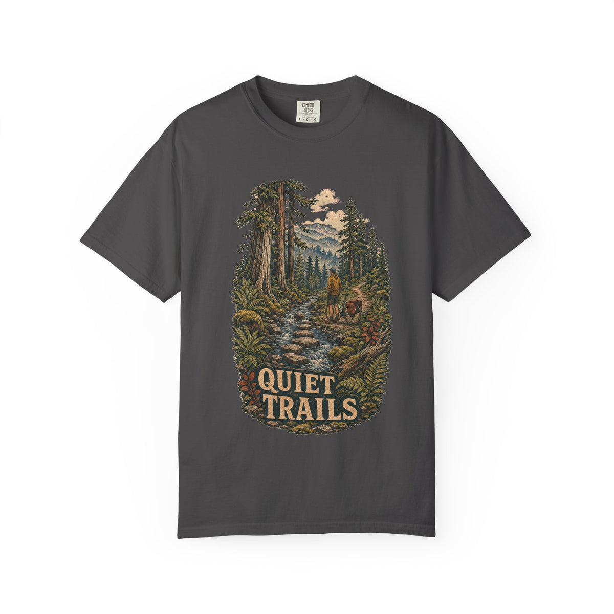 Quiet Trails T-Shirt — Vintage Mountain Hiking Tee - T-Shirt - Image 9