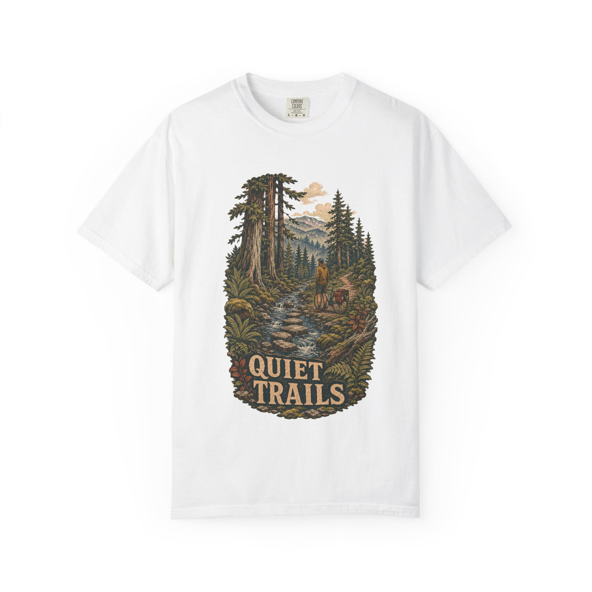 Quiet Trails T-Shirt — Vintage Mountain Hiking Tee - T-Shirt - Image 5