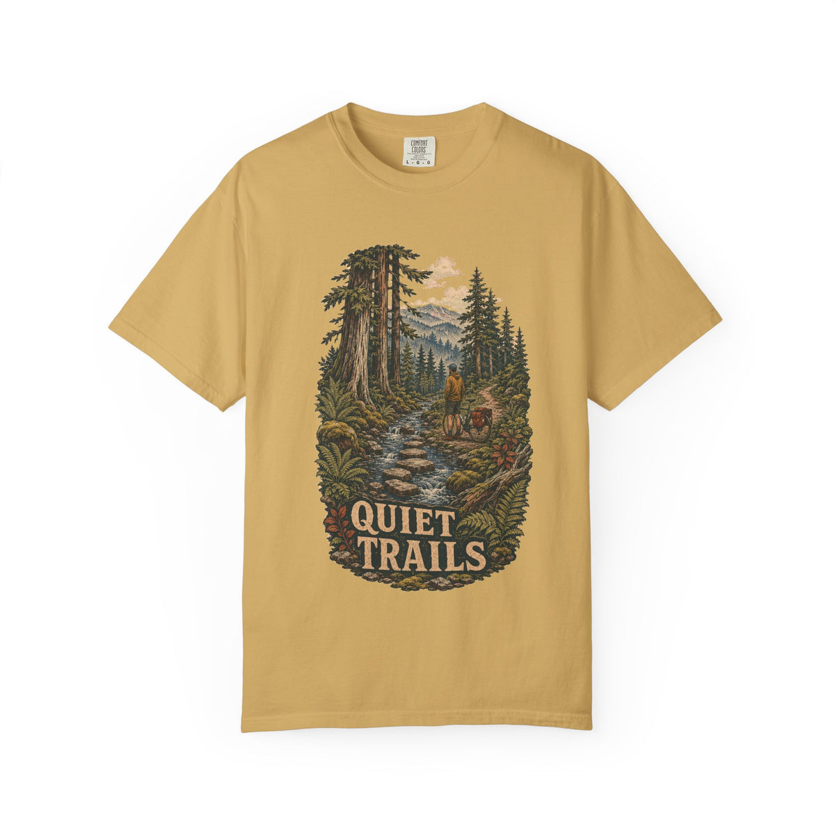 Quiet Trails T-Shirt — Vintage Mountain Hiking Tee - T-Shirt - Image 8
