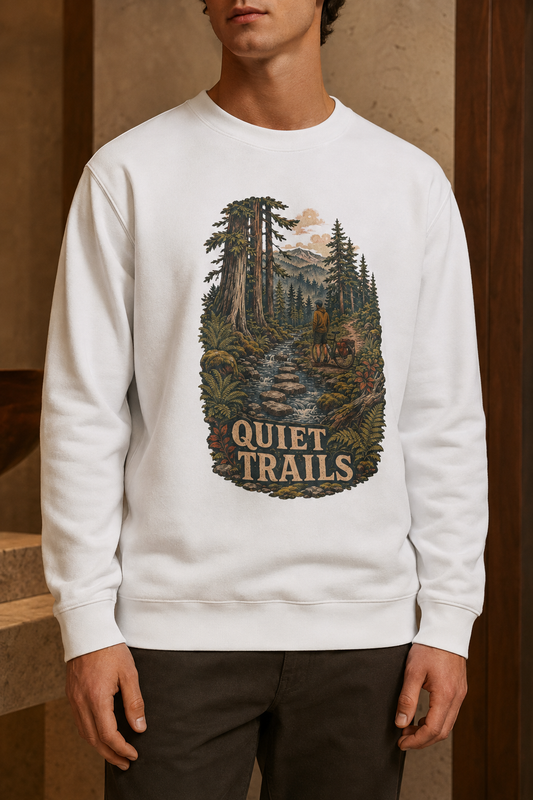Quiet Trails Sweatshirt — Vintage Mountain Crewneck - Sweatshirt - Image 2