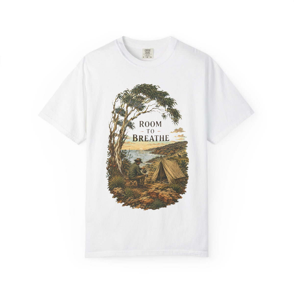 Room to Breathe T-Shirt — Vintage Coastal Camping Tee - T-Shirt - Image 4