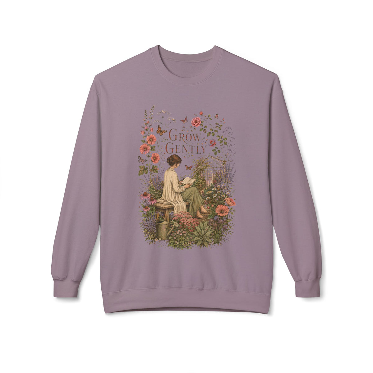 Grow Gently Sweatshirt — Vintage Floral Garden Crewneck - Sweatshirt - Image 6