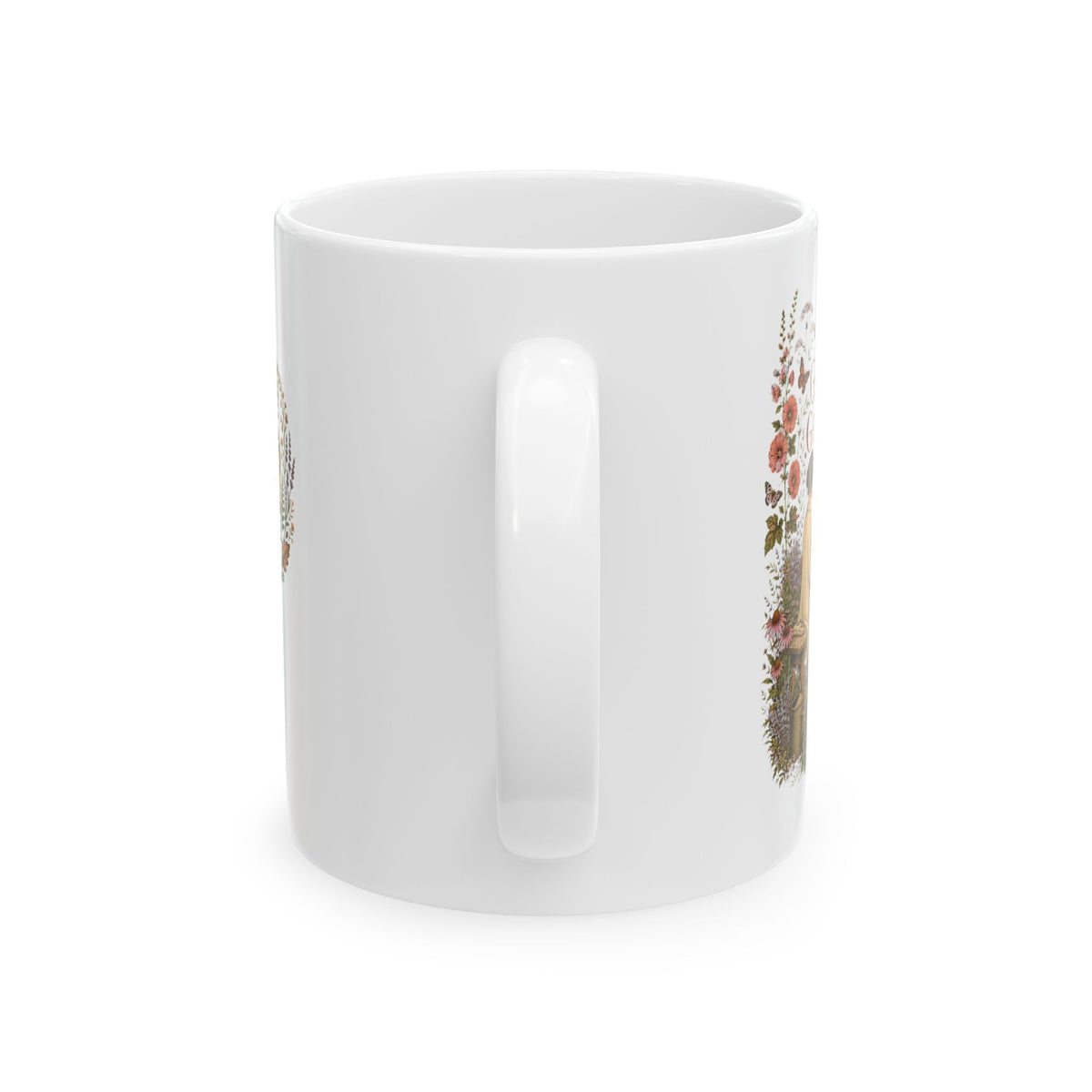 Grow Gently Floral Mug – Botanical Ceramic Coffee Cup (11oz & 15oz) - Mug - Image 5