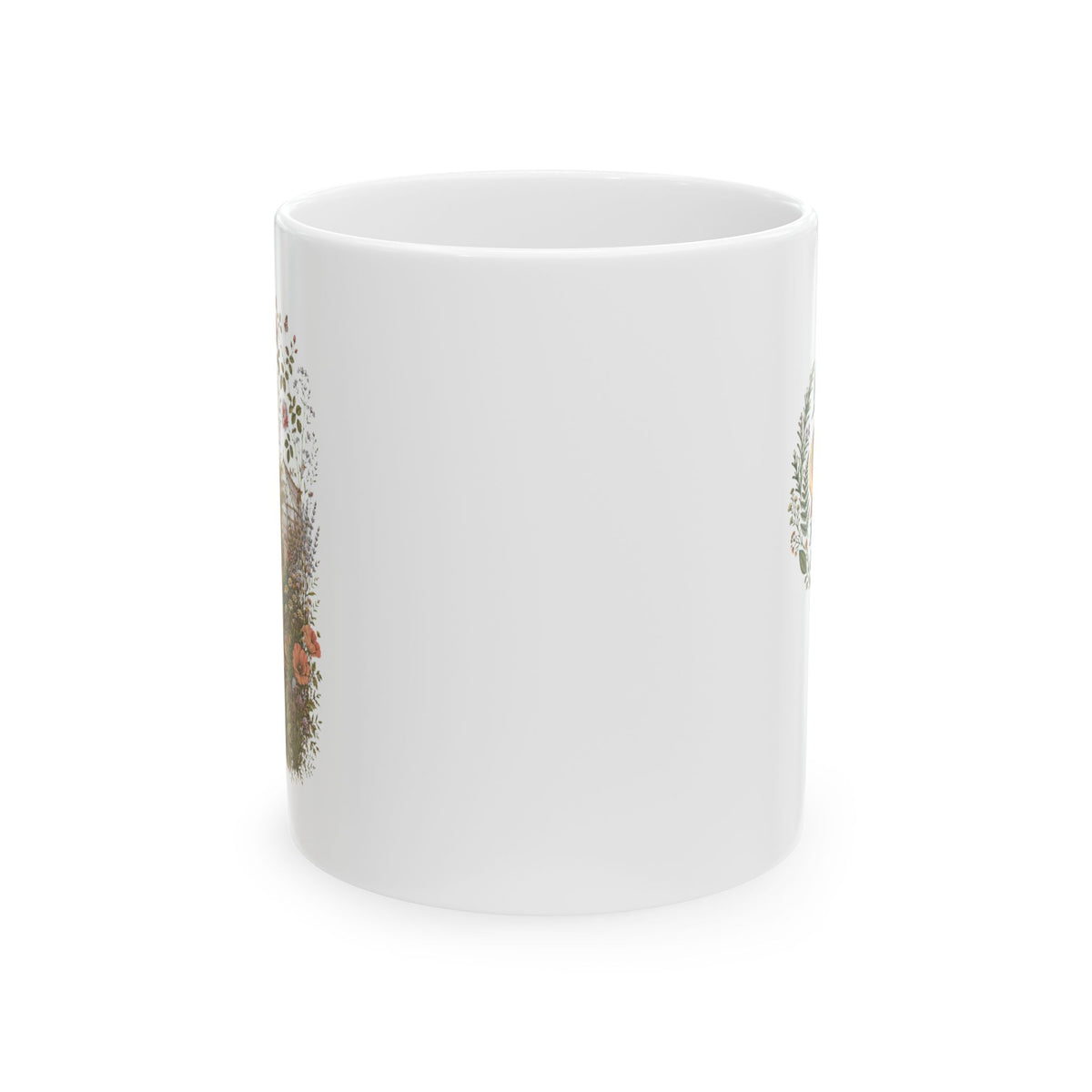Grow Gently Floral Mug – Botanical Ceramic Coffee Cup (11oz & 15oz) - Mug - Image 6