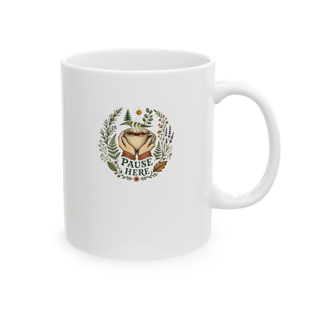 Walk Without Rushing Ceramic Mug — Double-Sided Nature Coffee Cup (11oz/15oz) - Mug - Image 4