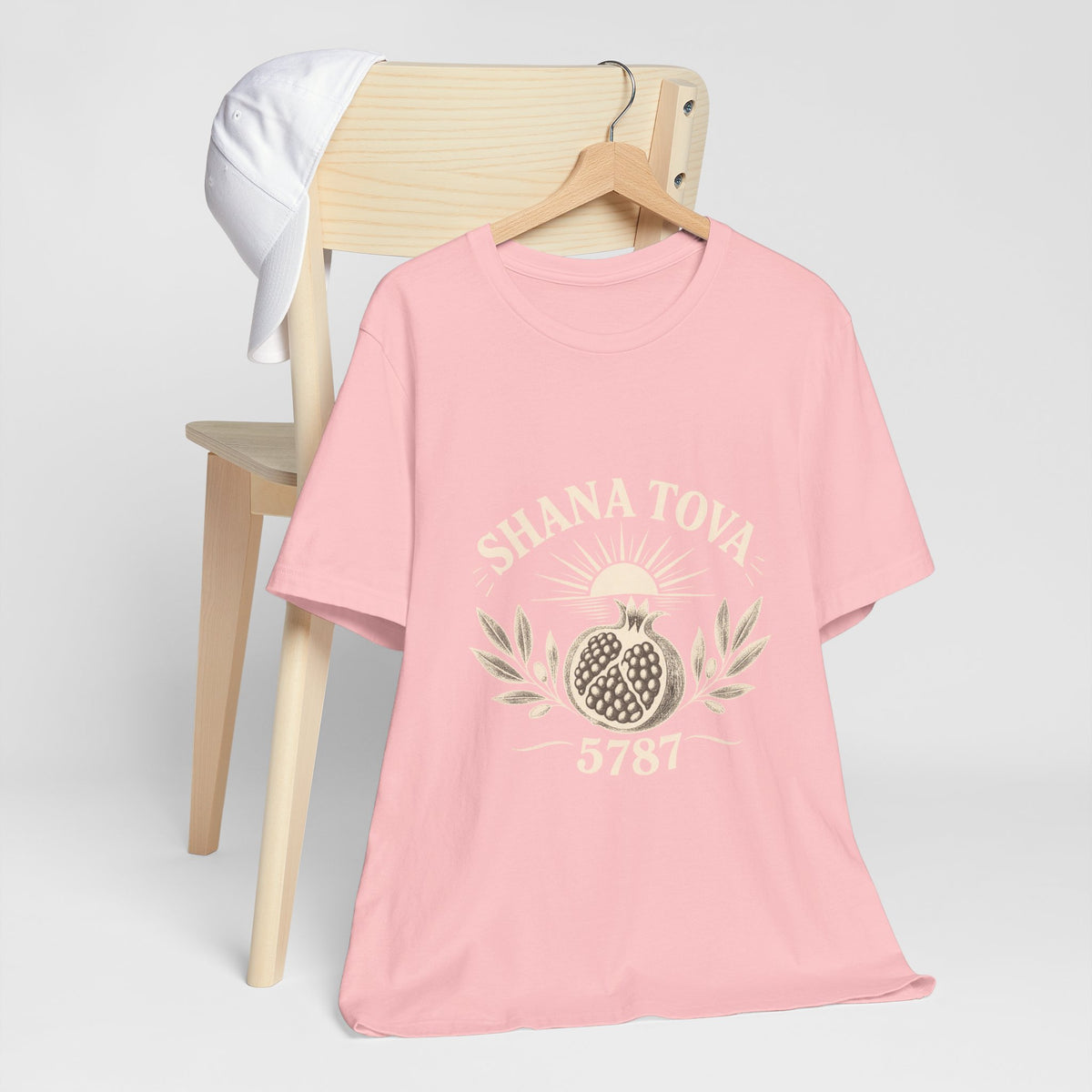 Shana Tova 5787 Pomegranate Unisex Tee — Rosh Hashanah Holiday T-Shirt - T-Shirt - Image 5