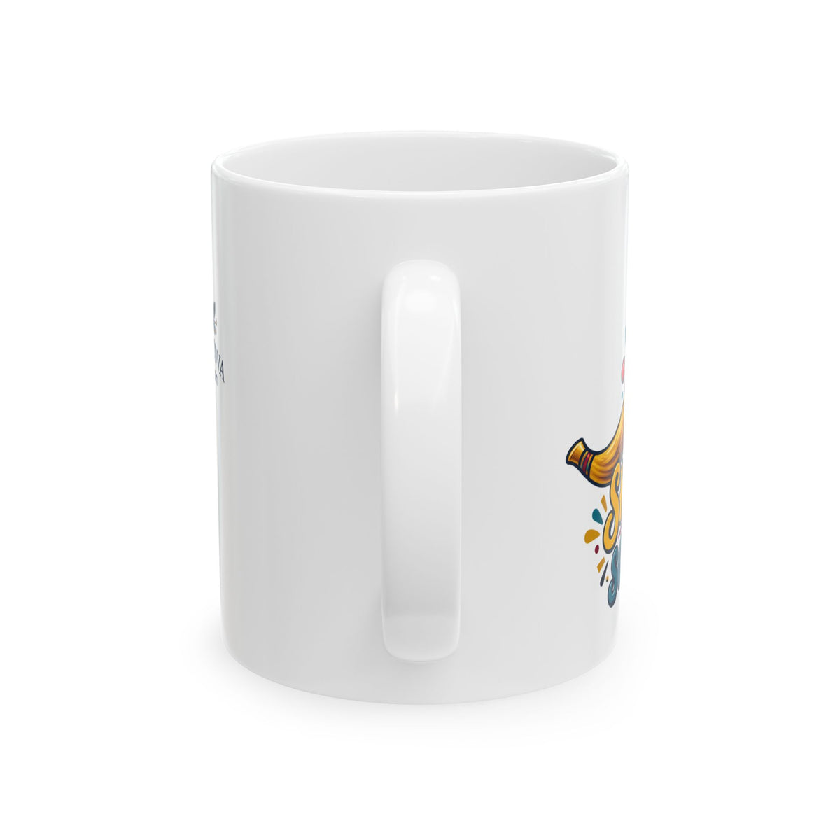 Rosh Hashanah Shofar Ceramic Mug — “Shofar, So Good” Funny Jewish Holiday Design, 11oz - Mug - Image 6