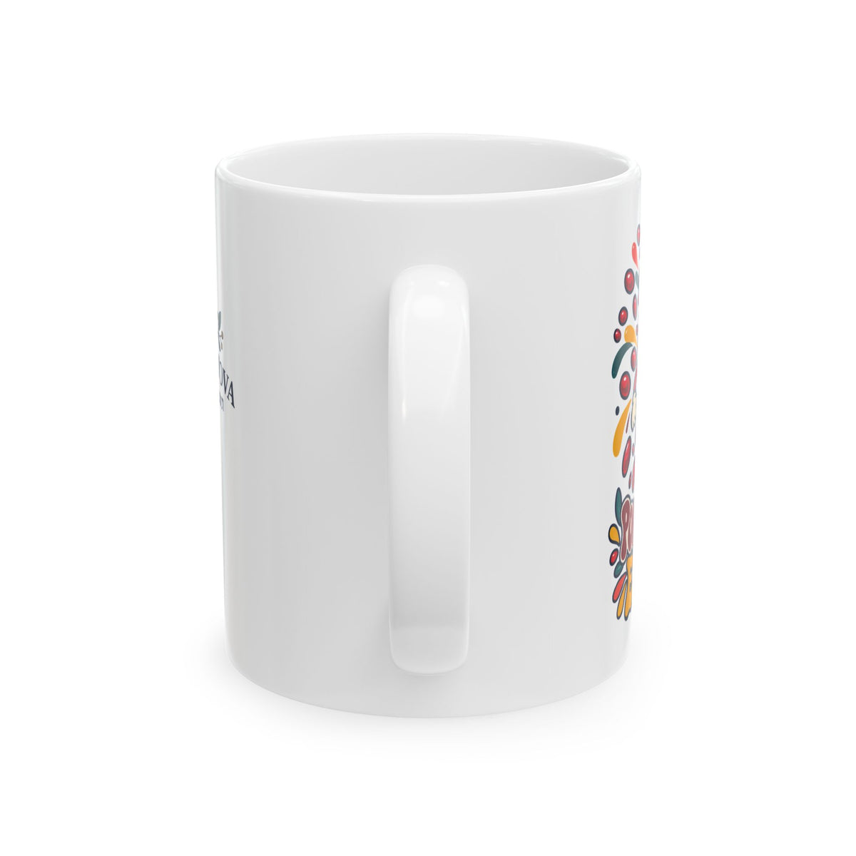 Rosh Hashanah Ceramic Mug — “Pomegranate Energy” Funny Jewish New Year Design, 11oz - Mug - Image 6