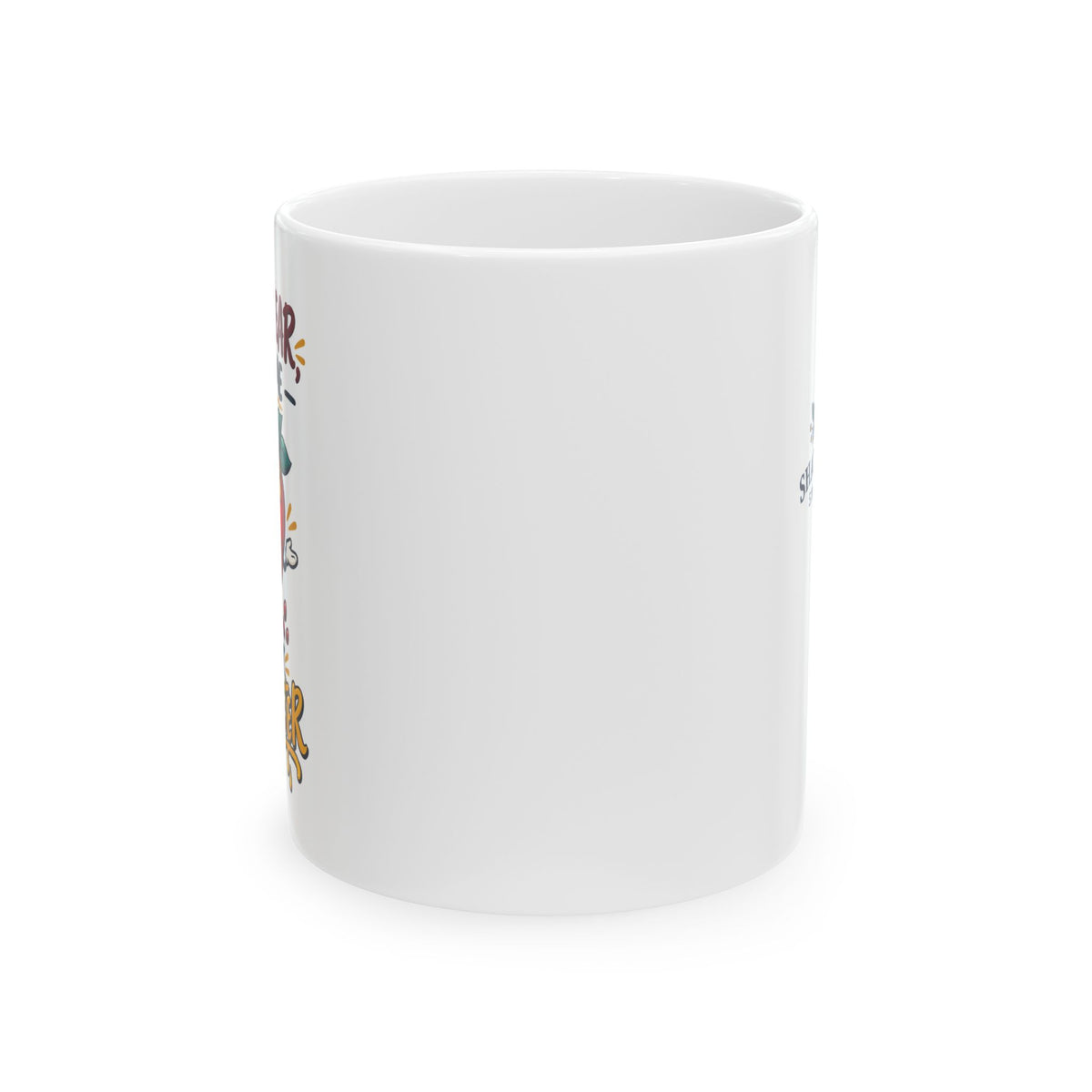 Rosh Hashanah Ceramic Mug — “New Year, Same Me — Just Sweeter” Funny Apple Design, 11oz - Mug - Image 5