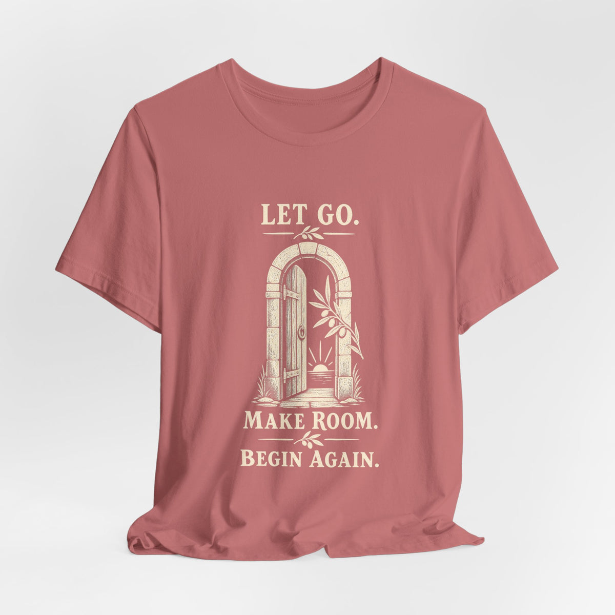 Let Go. Make Room. Begin Again. Unisex T-Shirt — Vintage New Beginnings Graphic Tee - T-Shirt - Image 2