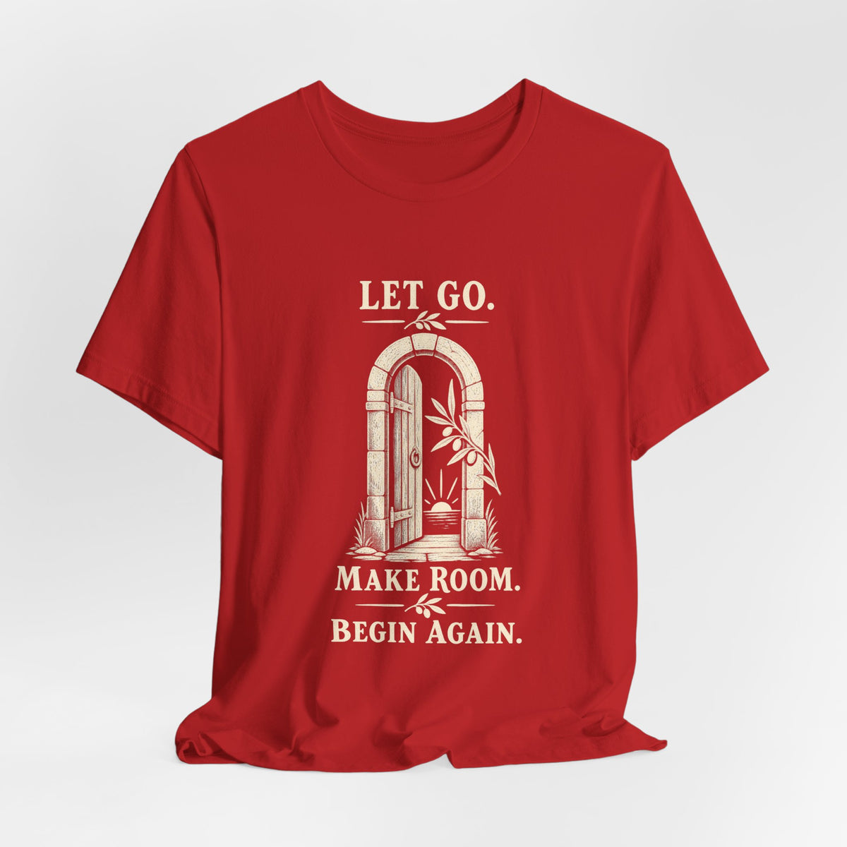 Let Go. Make Room. Begin Again. Unisex T-Shirt — Vintage New Beginnings Graphic Tee - T-Shirt - Image 8