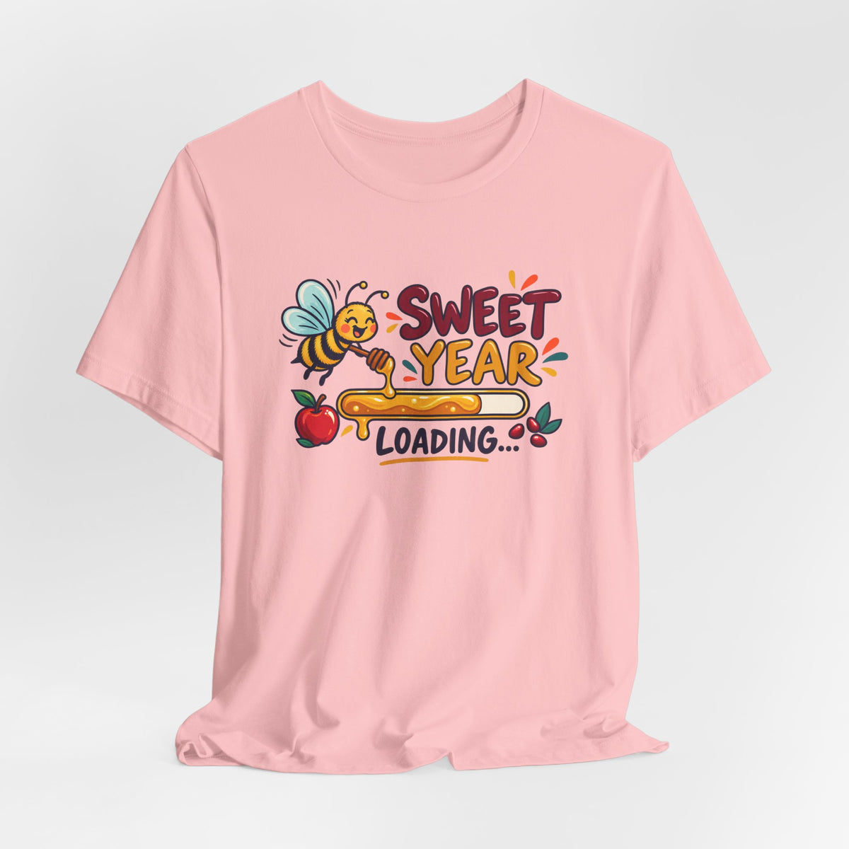 Sweet Year Loading… Unisex T-Shirt — Cute Bee, Honey & New Year Graphic Tee - T-Shirt - Image 6