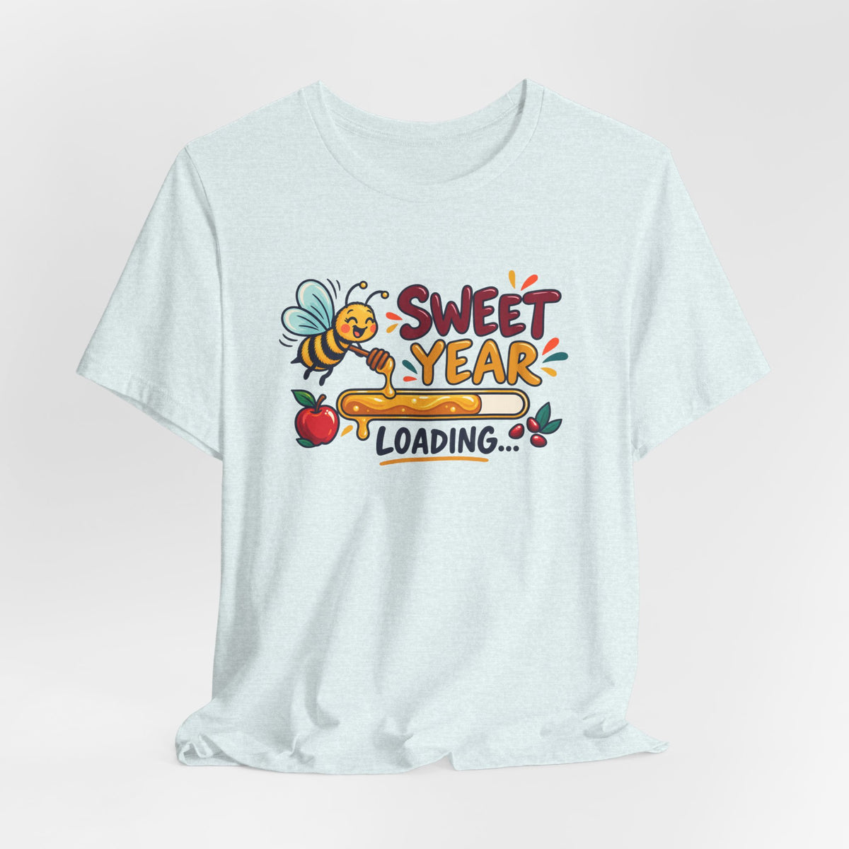 Sweet Year Loading… Unisex T-Shirt — Cute Bee, Honey & New Year Graphic Tee - T-Shirt - Image 4