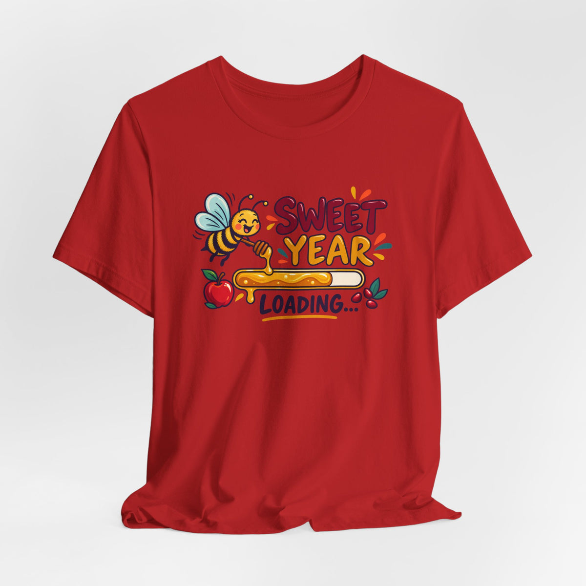 Sweet Year Loading… Unisex T-Shirt — Cute Bee, Honey & New Year Graphic Tee - T-Shirt - Image 7