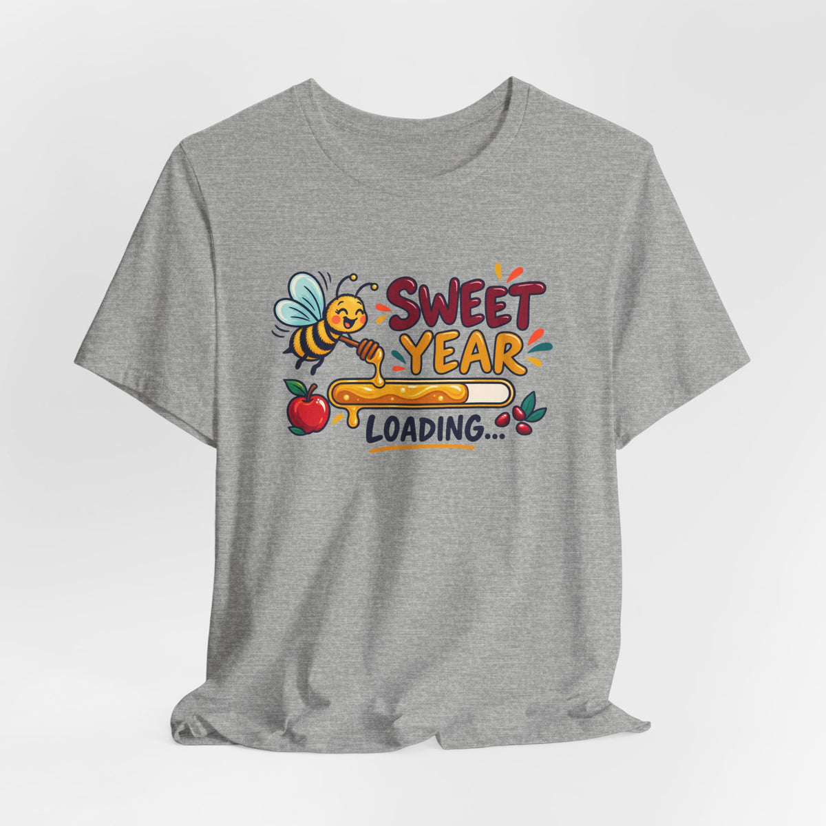 Sweet Year Loading… Unisex T-Shirt — Cute Bee, Honey & New Year Graphic Tee - T-Shirt - Image 5