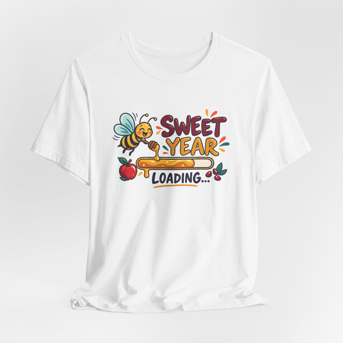 Sweet Year Loading… Unisex T-Shirt — Cute Bee, Honey & New Year Graphic Tee - T-Shirt - Image 8