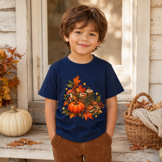 Little Pumpkin Explorer Toddler T-Shirt — Thanksgiving Autumn Adventure Tee - Kids clothes - Image 1