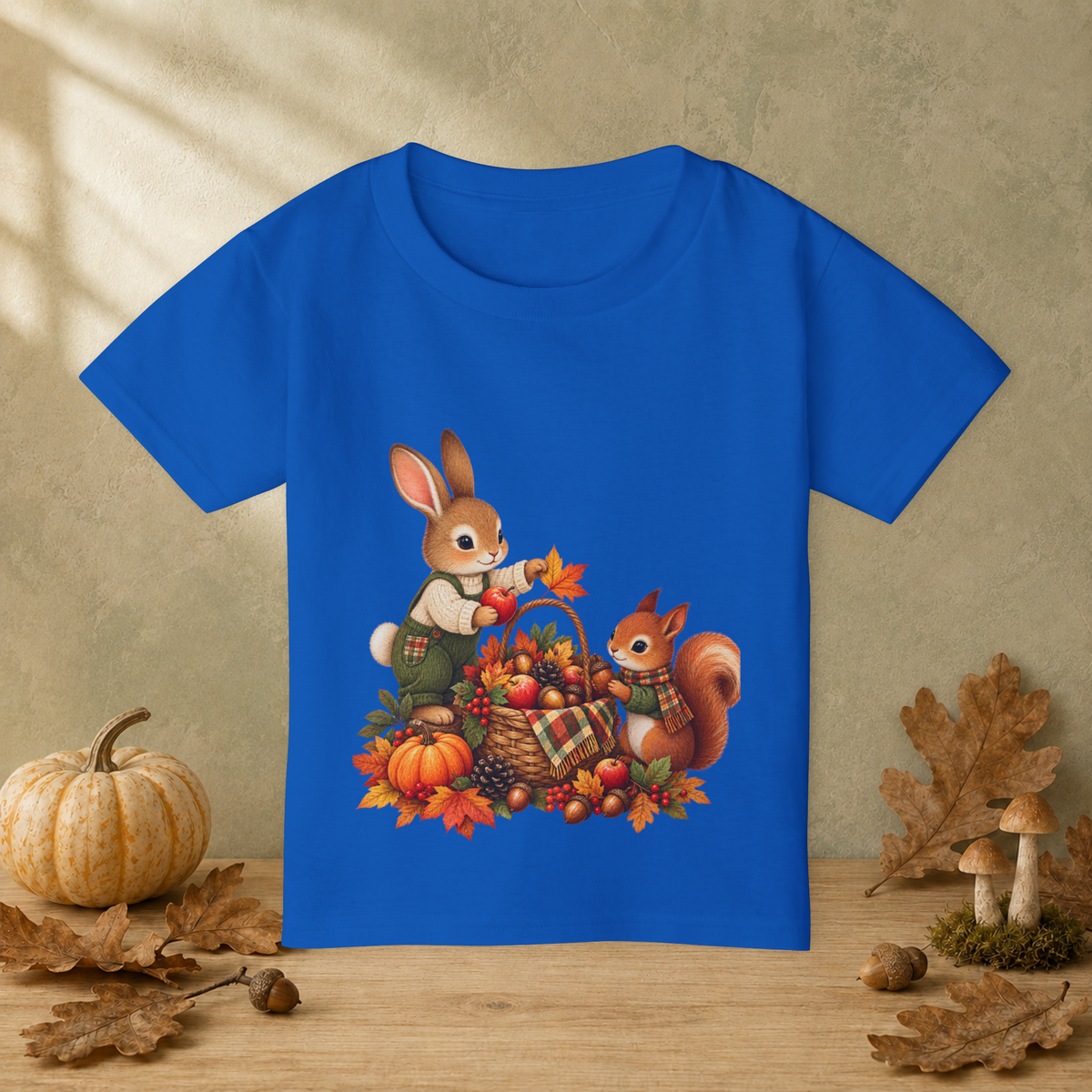 Toddler Thanksgiving T-Shirt – Bunny & Squirrel Harvest Friends - Kids clothes - Image 4