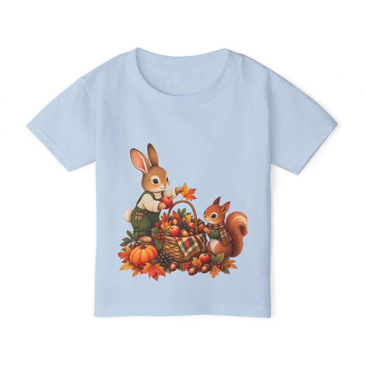 Toddler Thanksgiving T-Shirt – Bunny & Squirrel Harvest Friends - Kids clothes - Image 8