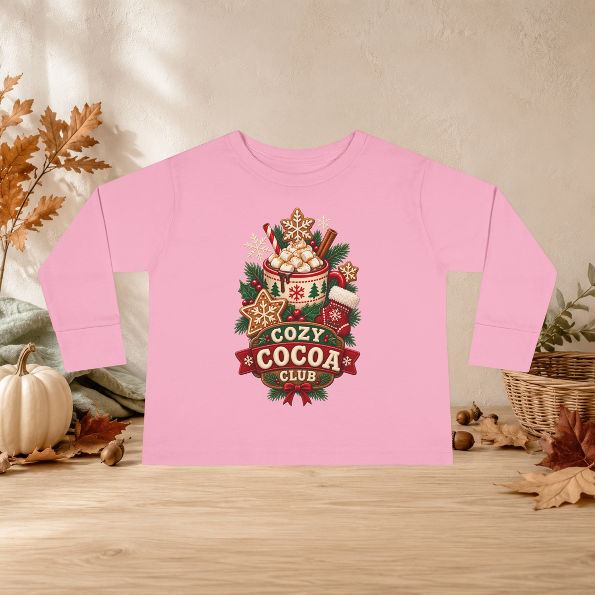 Cozy Cocoa Club Toddler Christmas Long Sleeve Shirt - Kids clothes - Image 7
